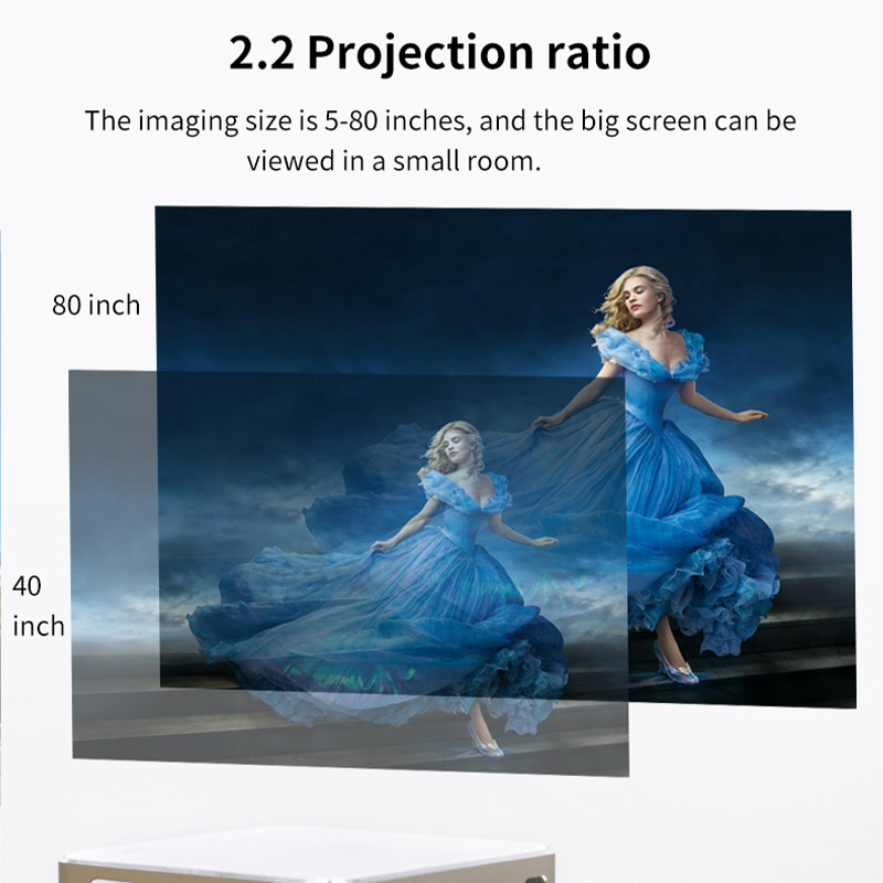 投影機P30 DLP 迷你便攜式投影儀全高清 1080P 多媒體系統視頻投影儀，適用於家庭影院