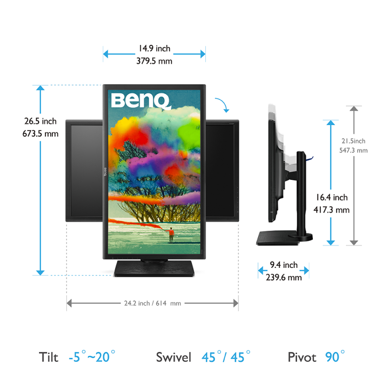 BenQ 27吋 2K HDR 專業設計顯示器 | PD2700Q