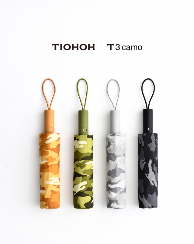 Tiohoh T3camo 滴水不沾摺疊雨傘 (自動) [4色]