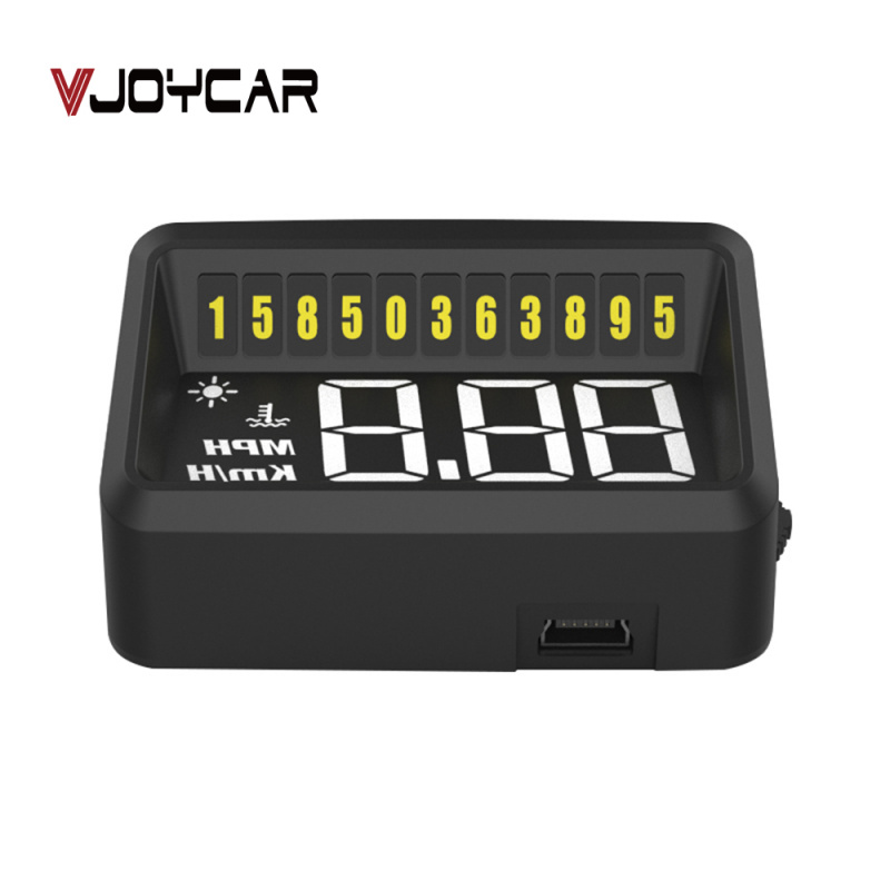 投影機Vjoycar 汽車抬頭顯示器 HUD 儀表自動顯示帶陽光罩電話號碼板擋風玻璃投影儀 RPM PK A100 A900