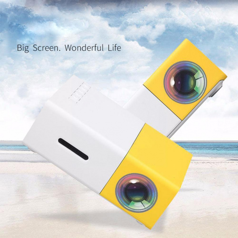 投影機家用迷你投影儀熱銷新款 Yg300 Led 投影儀 1080p 支持 USB 音頻家庭視頻媒體便攜式播放器 B7b5