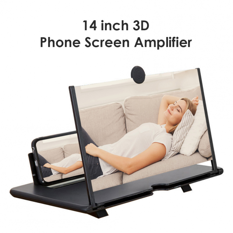 投影機10 12 14 Inch 3D Mobile Phone Screen Amplifier Projector Video Movie Magnifying Glass Phone Display Folding Phone Desk Holder