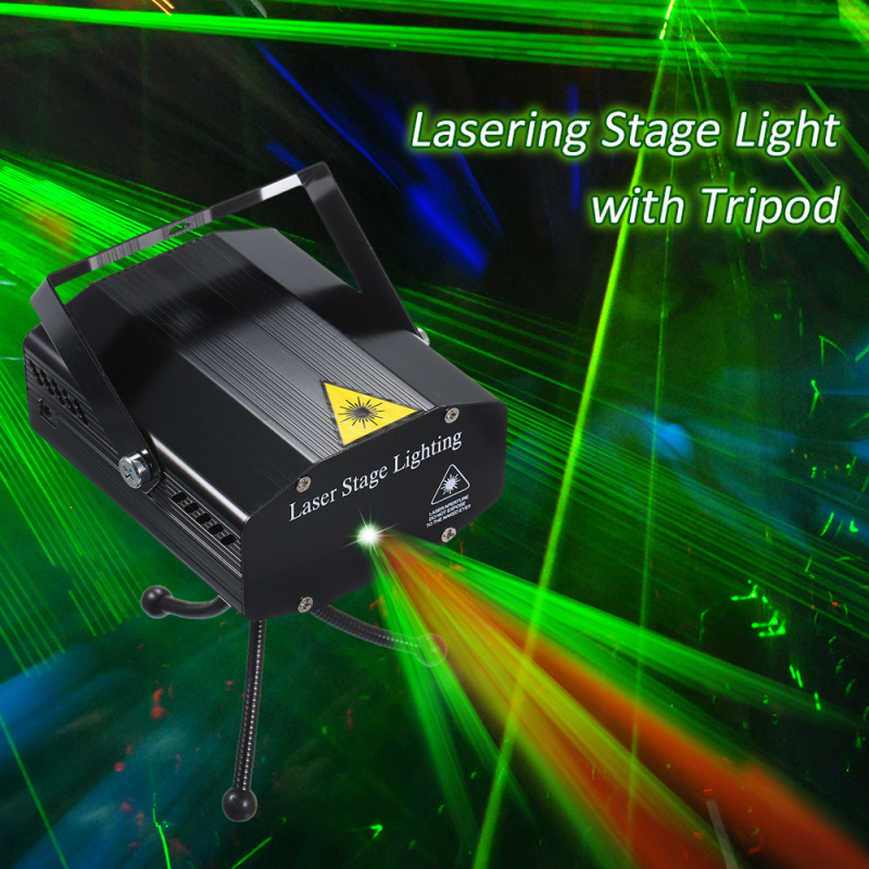 投影機1 PCS MINI R&G Laser Full Stars DJ Dance Disco Lamp For Bar Family Party Xmas Effect Stage Effect Light Show Lighting Projector