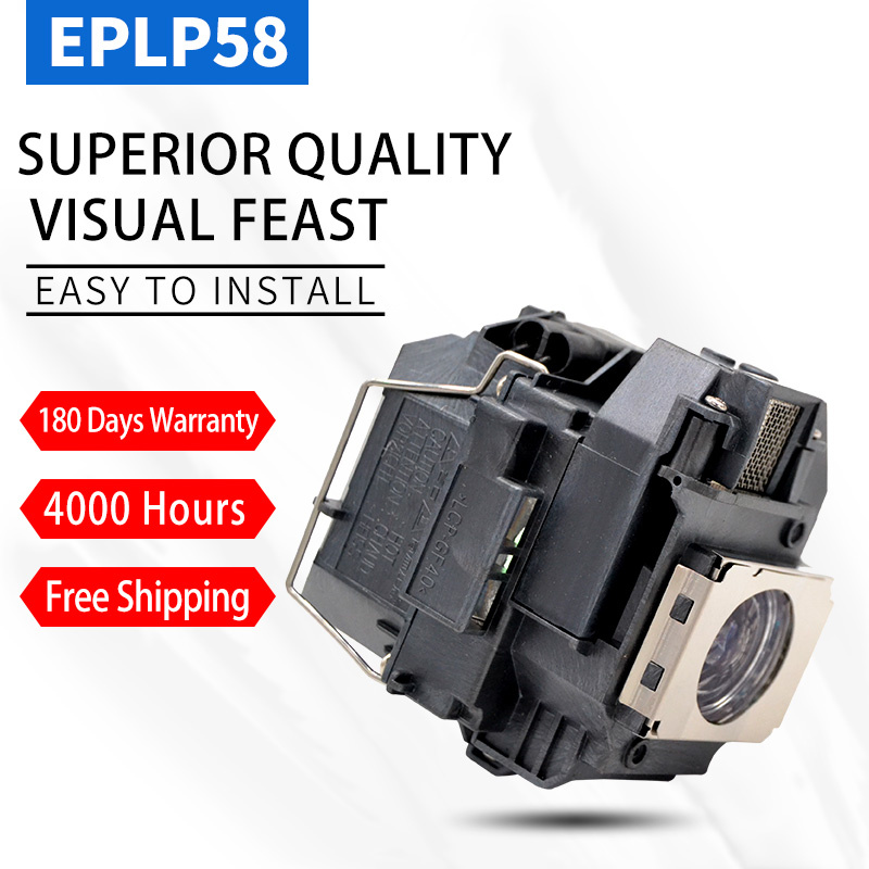 投影機愛普生EB-W10 EB-C250X Powerlite S9 EX3200 EX7200 EB-S9的高亮度ELPLP58投影機燈泡