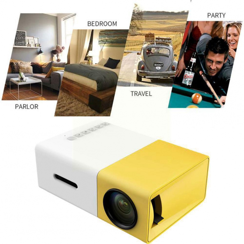 投影機家用迷你投影儀熱銷新款 Yg300 Led 投影儀 1080p Usb 便攜式家庭視頻媒體支持播放器音頻 F1k4