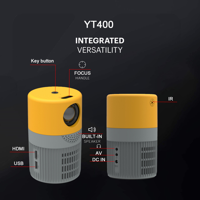 投影機2022 新款袖珍 LED 迷你投影儀，480 360P LED 多媒體投影儀，適用於人微型視頻遊戲投影儀，玩具投影儀
