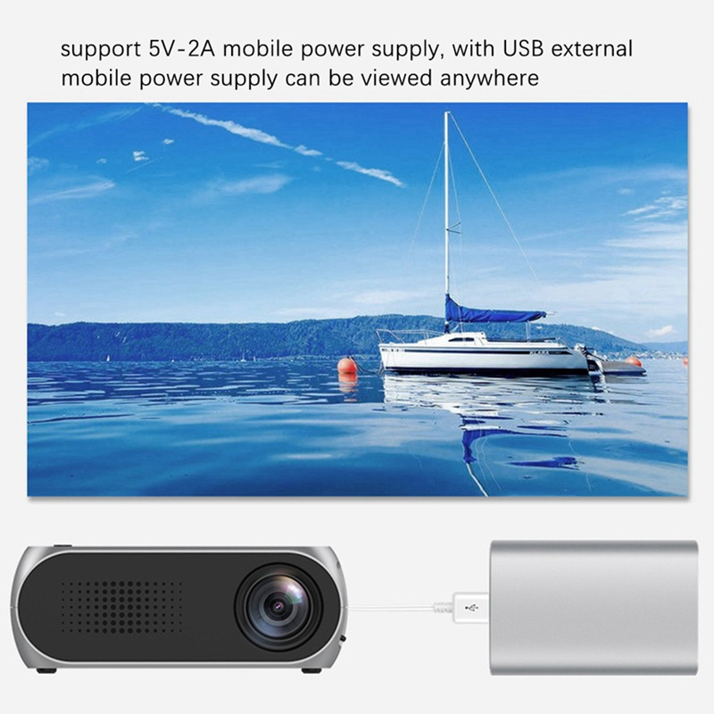 投影機YG320 高清 1080P HDMI 兼容 USB TF AV 迷你投影儀家庭媒體高清視頻播放器