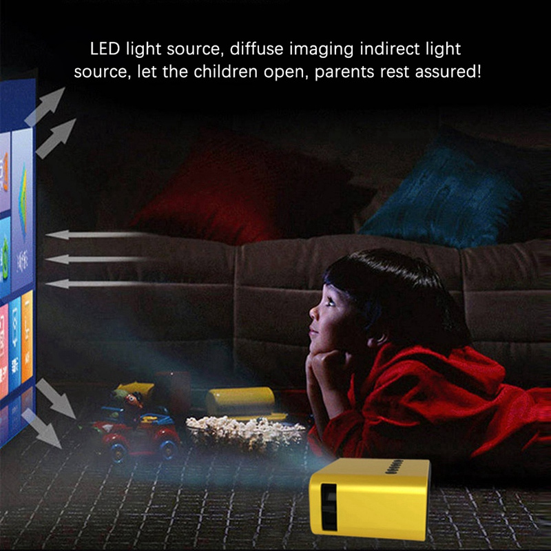 投影機YT500 LED 移動視頻投影儀家庭影院媒體播放器兒童禮物家用迷你投影儀便攜式