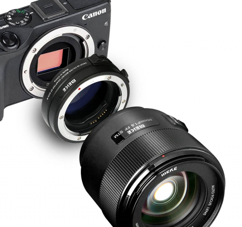 轉接環美科 EF-EOSM CPL ND 插入式濾鏡自動對焦鏡頭轉接環適用於佳能 EOS EF EF-S 鏡頭轉 EOS M M2 M3 M5 M6 M10 M50 相機