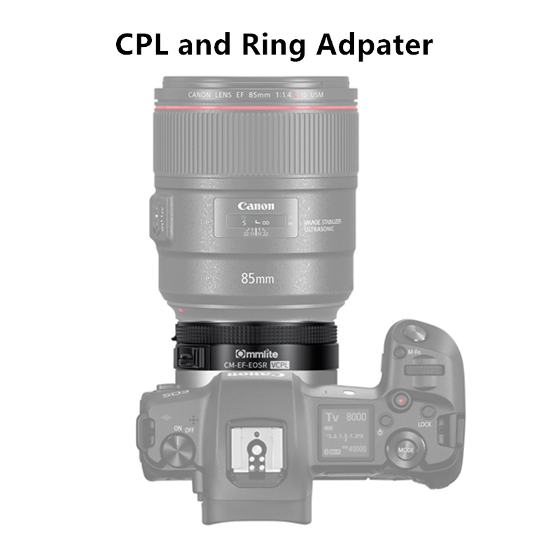 轉接環CPL ND 插入式濾鏡 + 自動對焦 EF-EOSR 鏡頭卡口轉接環，適用於佳能 EF 鏡頭至 EOS R RP R7 R6 R5 R3 R10 相機機身
