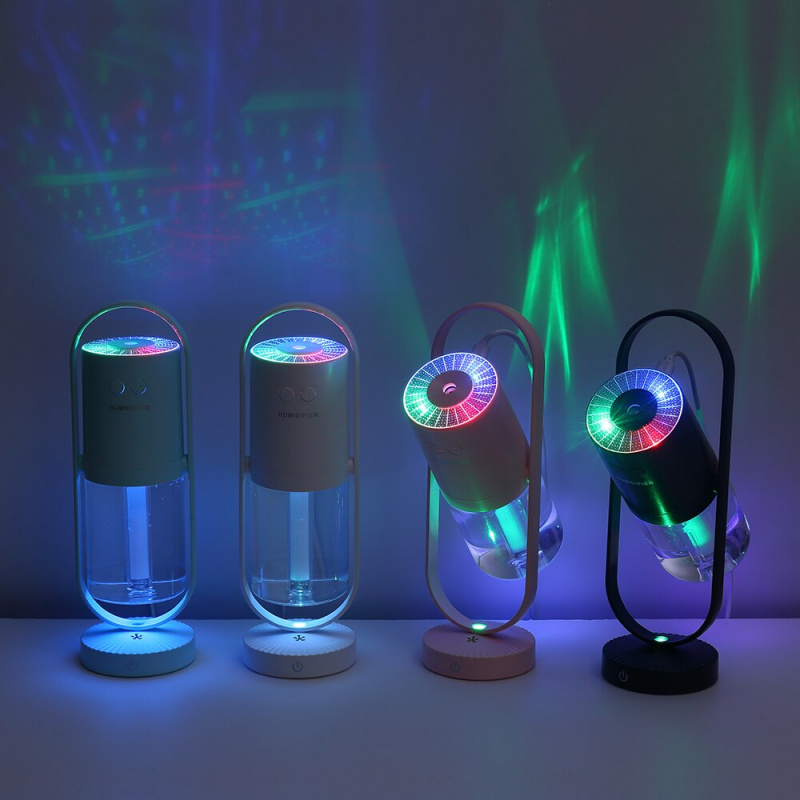 空氣加濕器 200ML 香薰機 360 度旋轉補水霧化 Usb LED 迷你便攜式香油擴散器