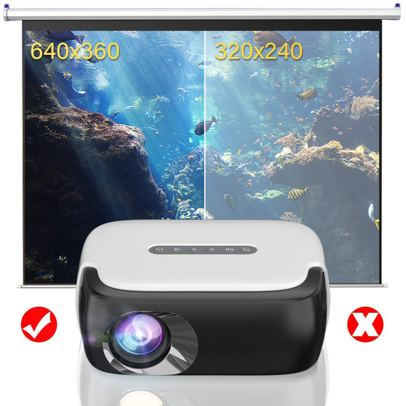 投影機LEJIADA Brand New RD860 Nini LED Portable Video Projector 640 360 Pixels, HD USB AV Audio Home Theater Entertainment Player