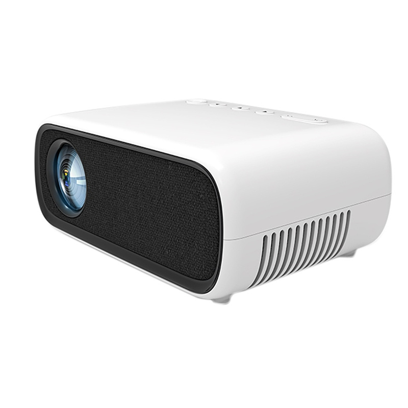 投影機FULL-Mini 便攜式投影儀 FHD 1080P 彩色 LED 3D 播放帶內置揚聲器，適用於家庭視聽