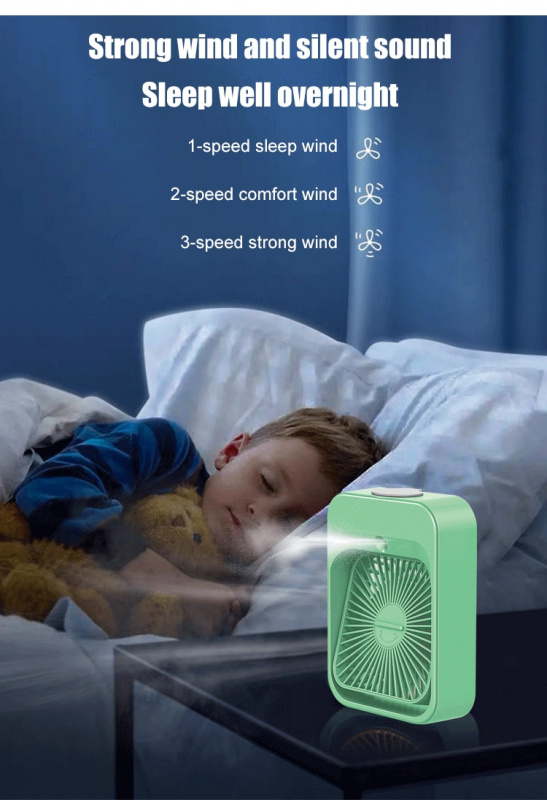 空氣冷卻器多功能迷你風扇USB充電風扇噴水噴霧便攜式風扇空調加濕器風扇家用