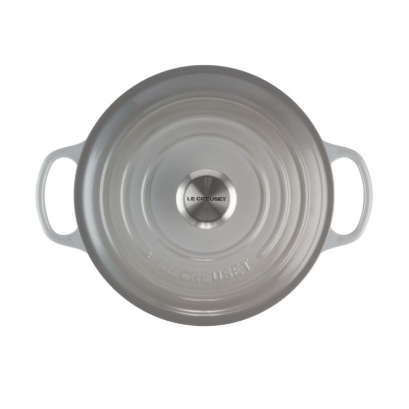 Le Creuset LC 圓形琺瑯鑄鐵鍋 24厘米 4.2L 迷霧灰 Mist Grey 21177245412430 平行進口