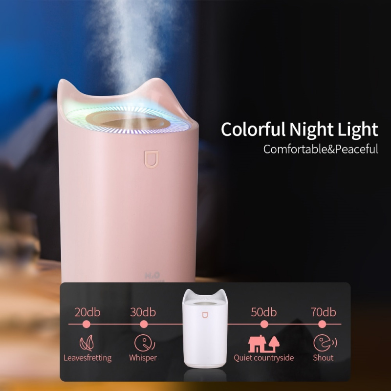 家用空氣加濕器 3L 雙噴嘴冷霧香薰擴散器帶彩色 LED 燈重霧超聲波空氣霧加濕器