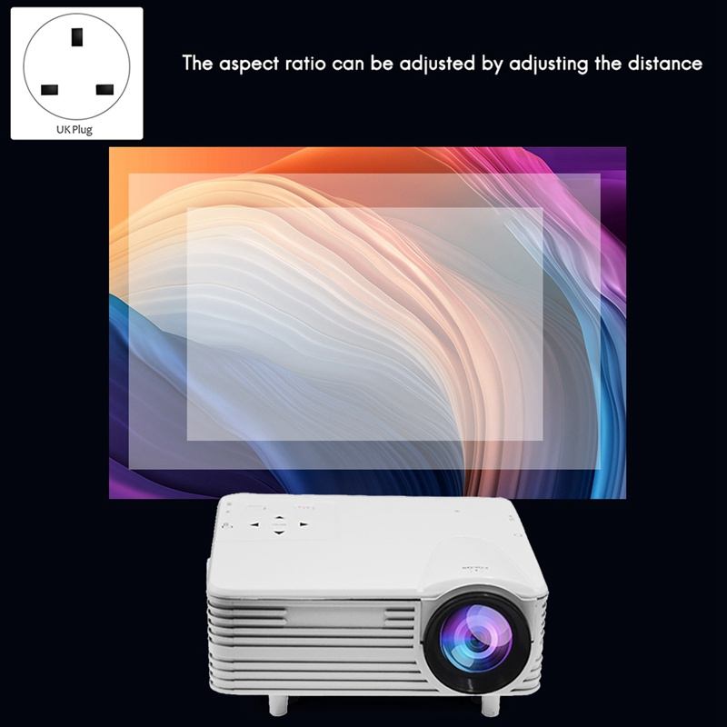投影機投影儀 H80 400 流明 1080P 家用親子便攜式投影儀家庭辦公室迷你 LED 電視