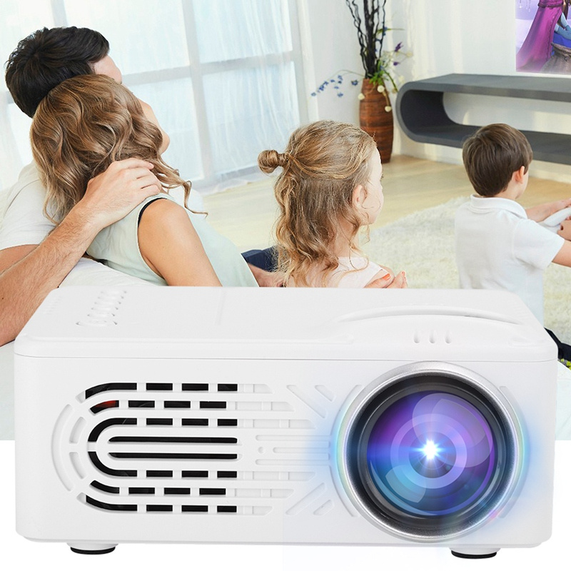 投影機Rd814 迷你便攜式投影儀兒童禮物 Led Pico 視頻投影儀適用於家庭電影投影美國插頭