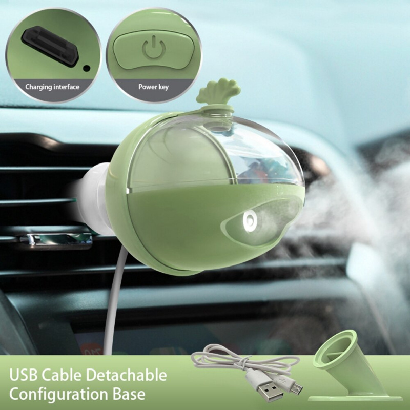 Usb空氣加濕器迷你車載加濕器兩用小空間節省耳語靜音充電式加濕器車載家用
