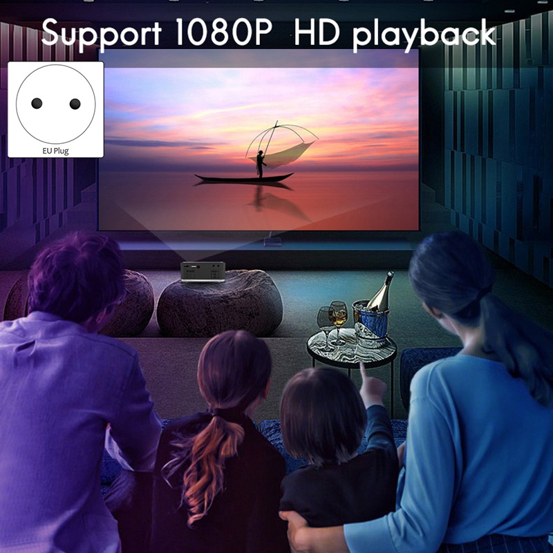投影機投影儀 T20 400 流明 1080P 家用親子便攜式投影儀迷你 LED 電視