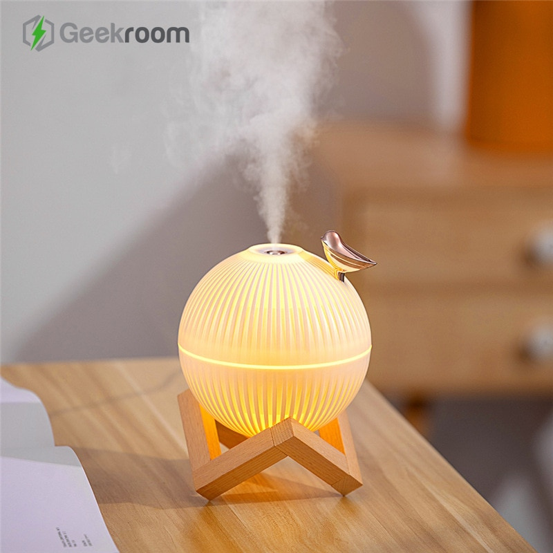 Geekroom 330ml USB Ultrasonic Cool Mist Maker Air Humidifier with LED Lamp for Home bedroom Mini Aroma Diffuser Humidificador