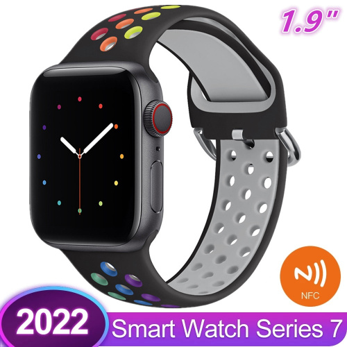 2022 DT NO.1 運動智能手錶系列 7 1.9 英寸高清屏幕 NFC GPS 追踪器藍牙通話男士女士 45 毫米智能手錶適用於蘋果小米