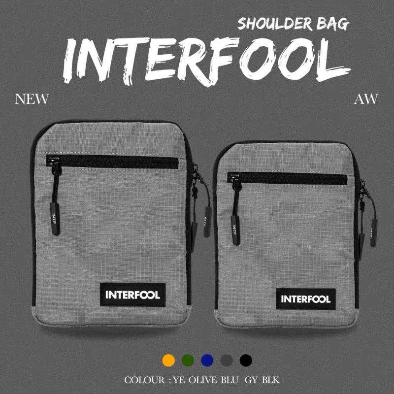 INTERFOOL原創品牌大容量多功能戶外超薄防水單肩斜跨包