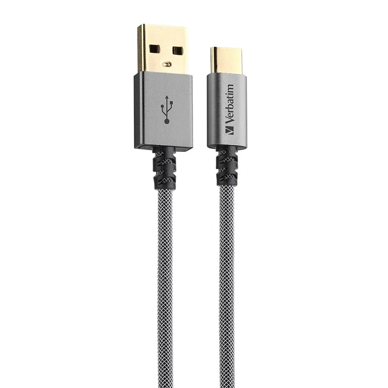 Verbatim USB-A to Type C 充電傳輸線 30cm 120cm [#66149(灰色/30cm)、#66152(灰色/120cm)、#66155(紫色/120cm)]