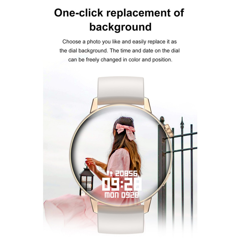 LEMFO 智能手錶女士 I39H 藍牙通話自定義錶盤心率血氧運動追踪器女性智能手錶適用於 Android ios