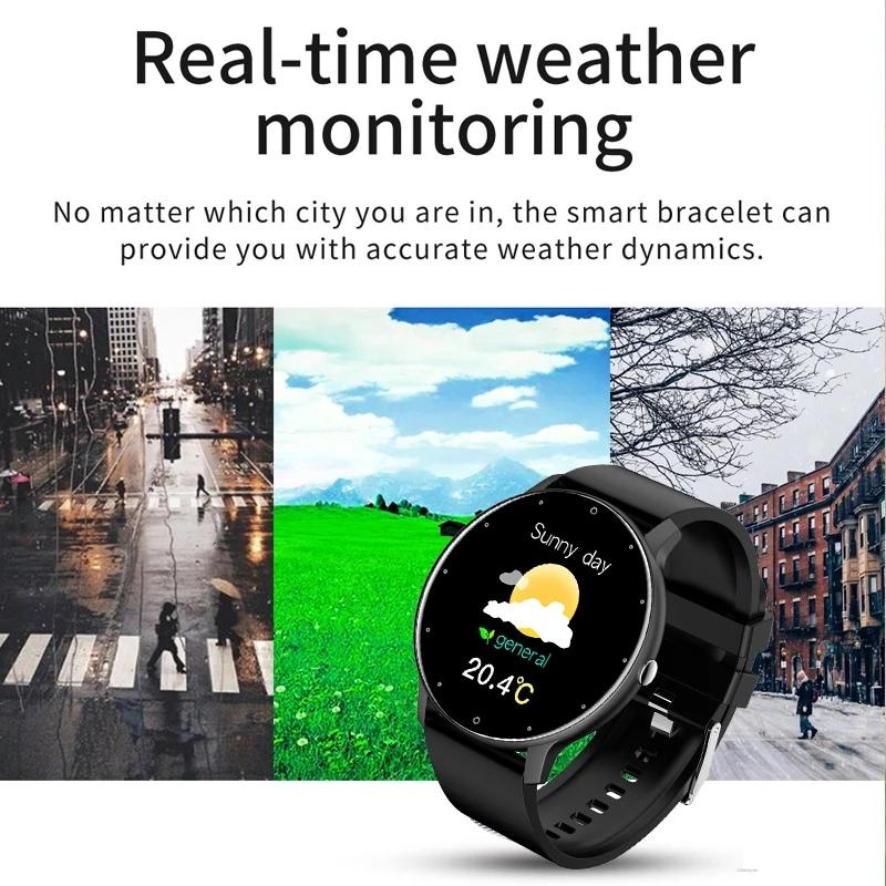 2022 ZL02 男士女士智能手錶藍牙防水心率健身追踪器智能手錶手鍊適用於 iPhone 和 Android
