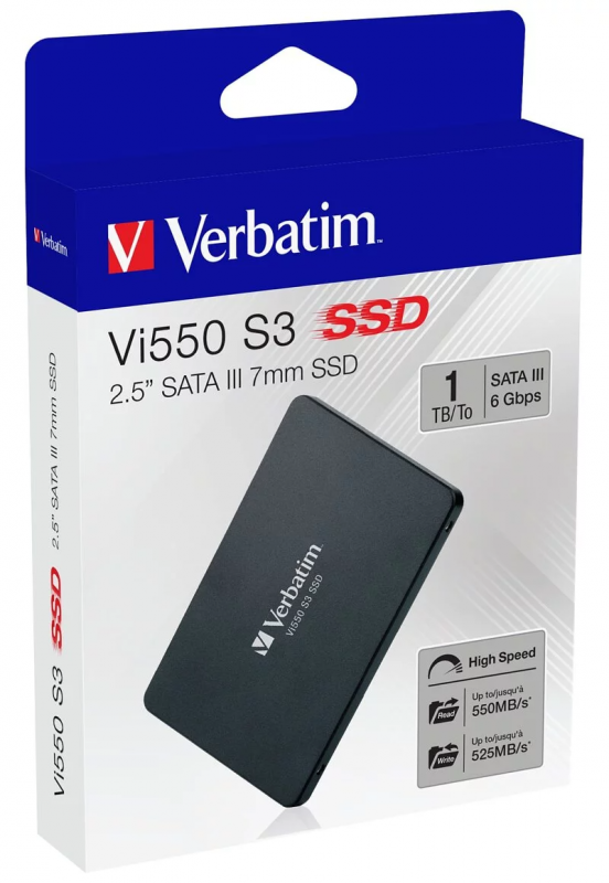 Verbatim Vi550 S3 內置式SSD 128GB 256GB 512GB [#49350/125GB、#49351/256GB、#49352/512GB]