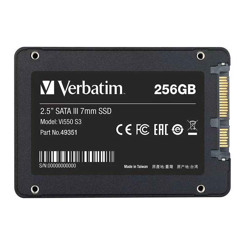 Verbatim Vi550 S3 內置式SSD 128GB 256GB 512GB [#49350/125GB、#49351/256GB、#49352/512GB]