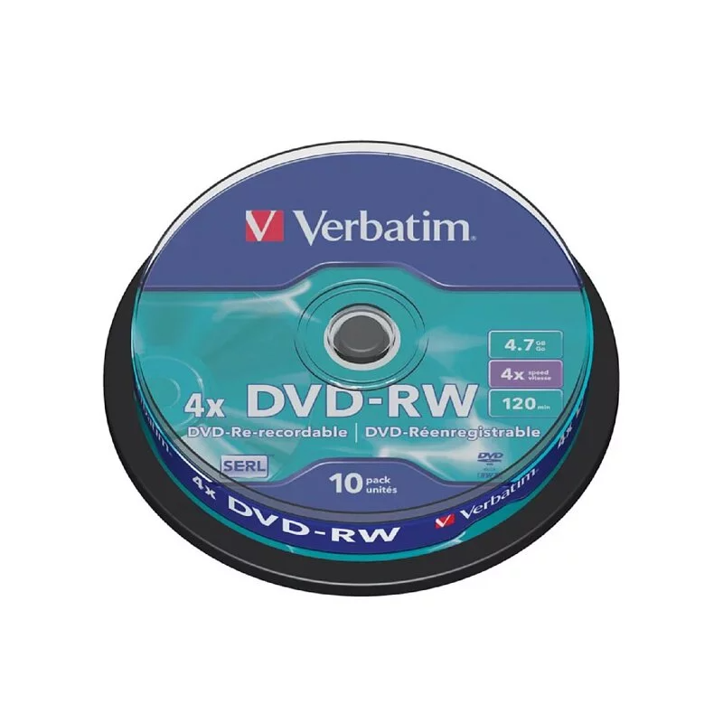 Verbatim DVD-RW 4.7GB 4X (10片筒裝) [#43552]