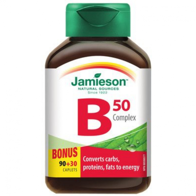 Jamieson 加拿大健美生B50天然維他命B雜 120粒超值裝 抵抗疲勞