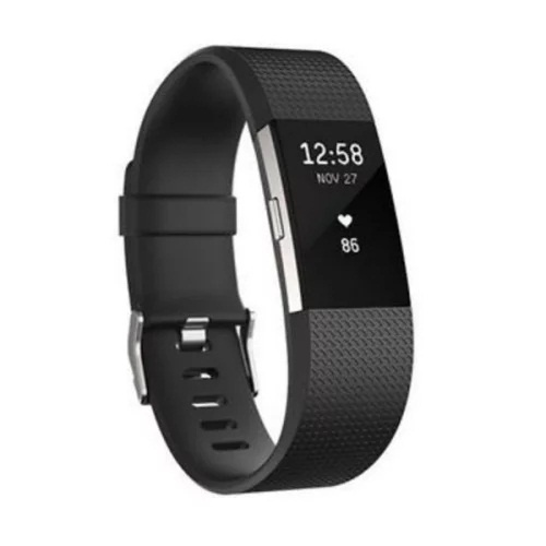 Fitbit Charge 2 HR 心率監測智能運動手環 [黑色大碼]
