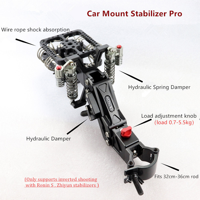 攝影棚HONTOO RS2 Gimbal Shock Absorbing ARM 5.5KG FOR DJI RONIN S RS 3 PRO Power supply plate Car rig rack stabilizer AR