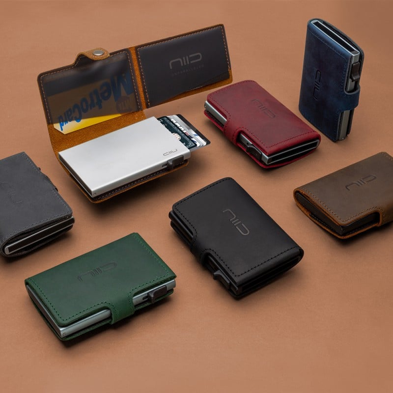 Automatic Leather Mini Wallet