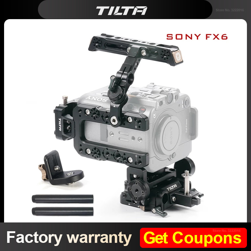 攝影棚TILTA for Sony FX6 Camera Cage Basic Advanced Vertical Mountin Kit Cinema Rig power supply System V Mount Battery Pl