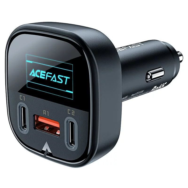 Acefast B5 OLED 智能顯示金屬車載充電器