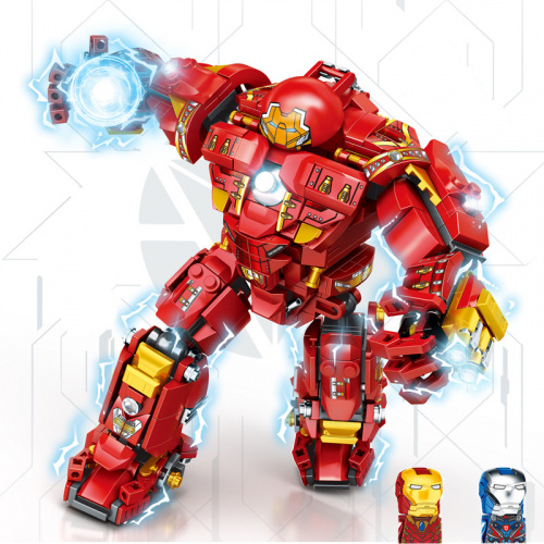 積木超級英雄復仇者聯盟鋼鐵俠 Hulkbuster 無限戰爭人物積木套件積木經典電影模型兒童玩具男孩禮物