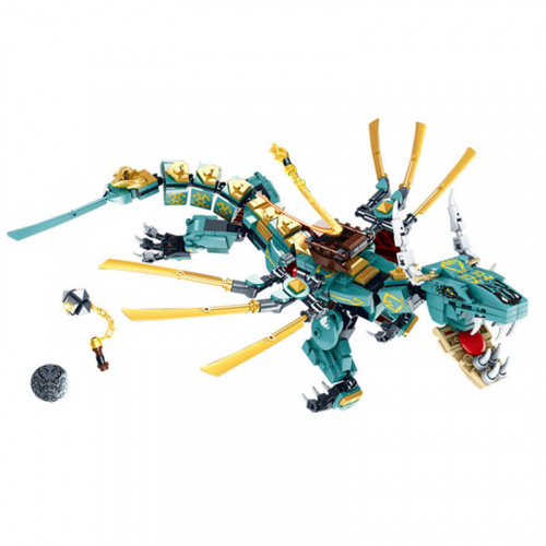 積木創意酷忍系列龍機甲騎士幻影叢林飛龍模型積木積木經典兒童玩具禮物