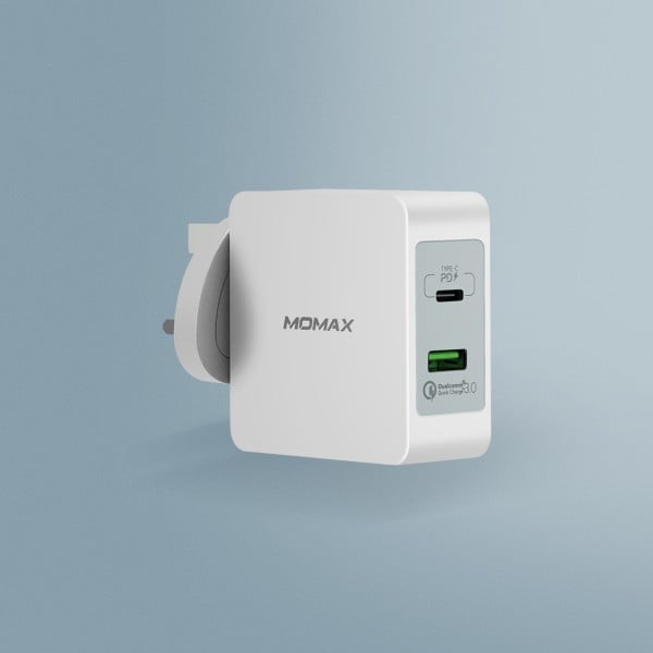 Momax One Plug雙插口智能快速充電器UM8