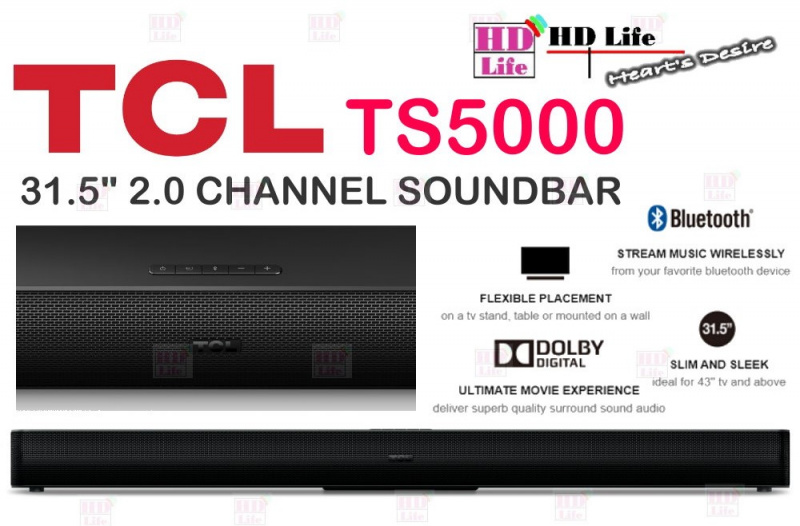 TCL 2.0 Channel Soundbar (TS5000 