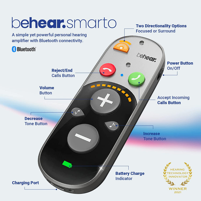 Wear & Hear BeHear SMARTO 袋裝式聽力輔助耳機 ABH-410