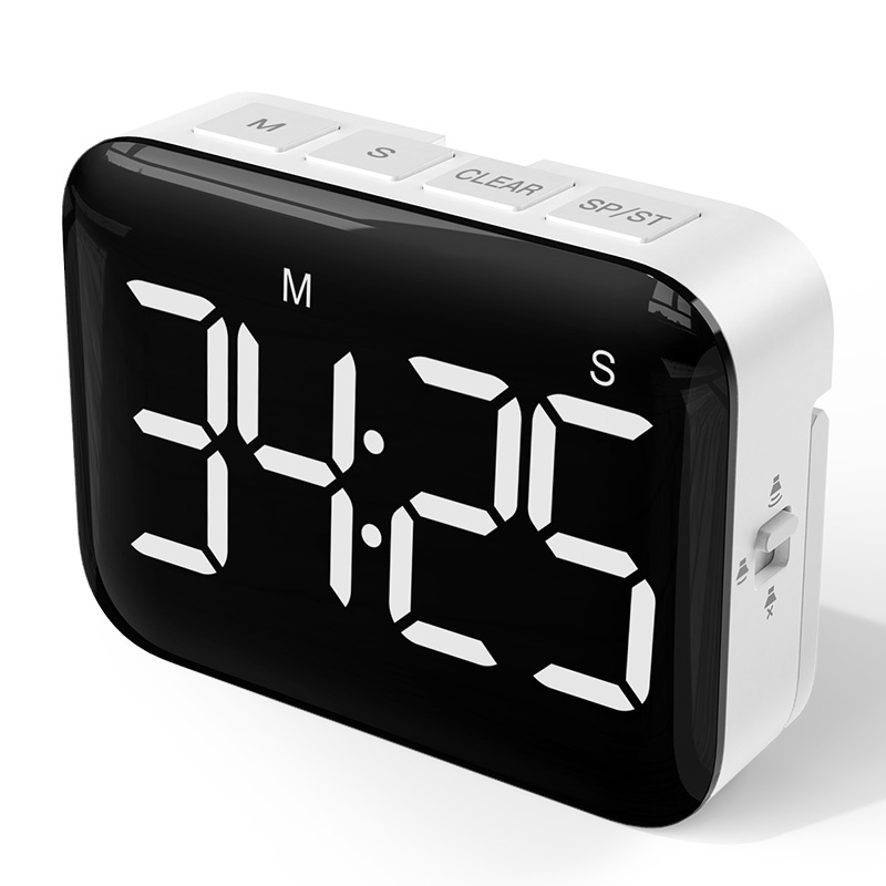 用於烹飪的磁性數字廚房定時器，倒計時，可調節亮度和音量，帶大顯示屏的數字定時器