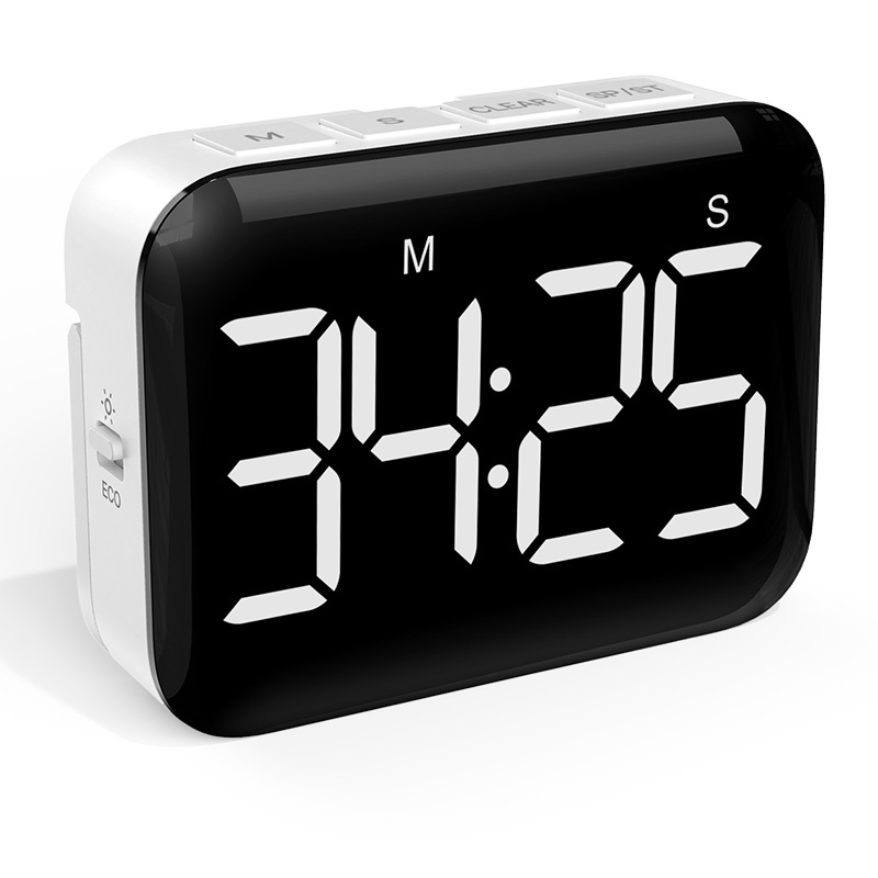用於烹飪的磁性數字廚房定時器，倒計時，可調節亮度和音量，帶大顯示屏的數字定時器