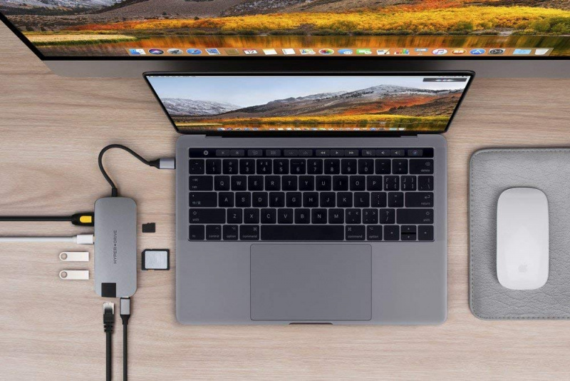 【香港行貨】Hyper HD247B-silver 8-in-1 Drive Slim Hub for MacBook And USB-C Devices [2色]