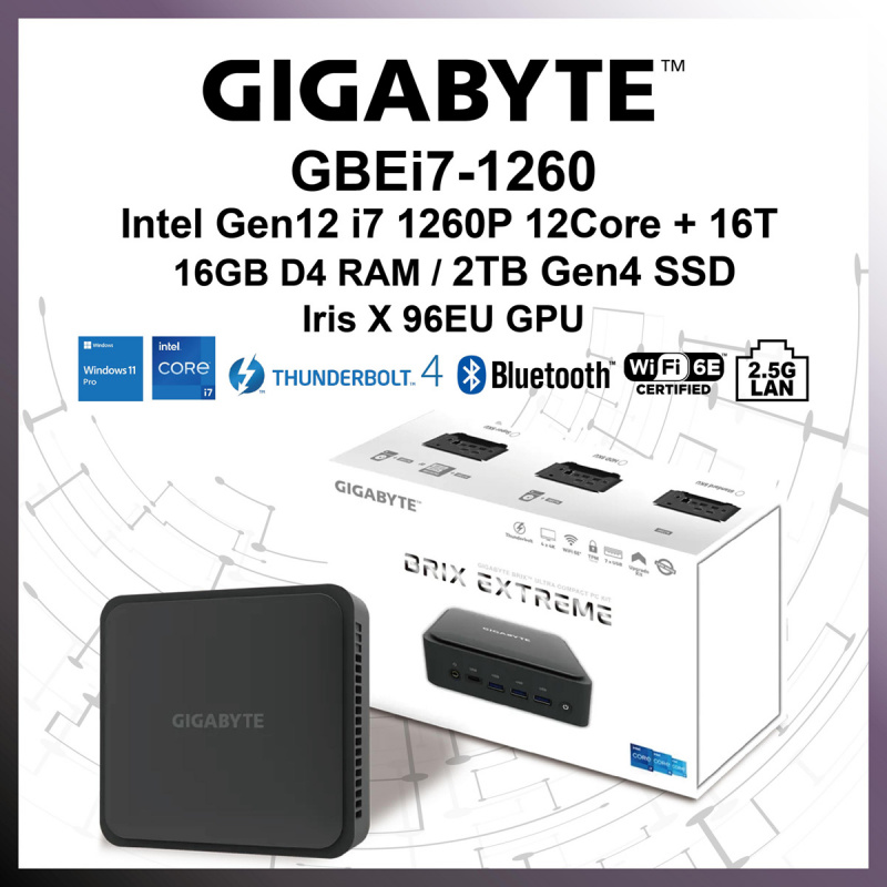 GIGABYTE BEi7HS-1260 Mini PC