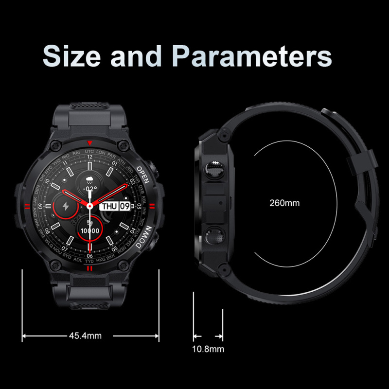 SENBONO K27 男士智能手錶運動健身追踪器壓力氧氣心率監測器手鍊智能手錶女士適用於 IOS Android