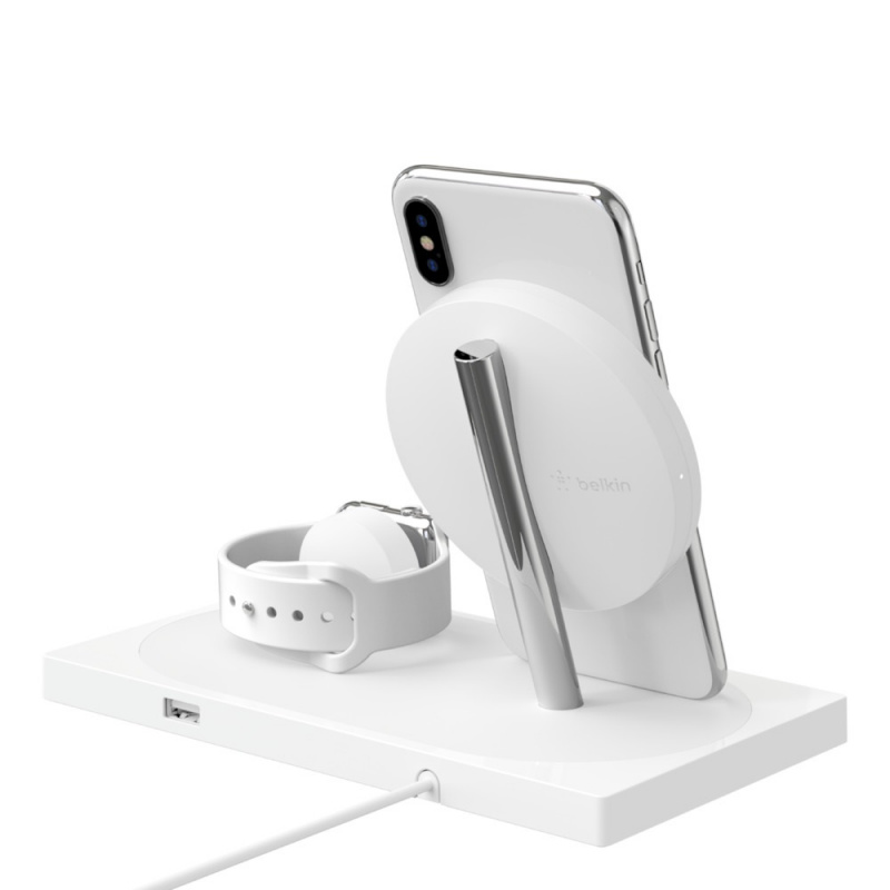 Belkin BOOST↑UP Wireless Charging Dock for iPhone + Apple Watch + USB-A port 【香港行貨保養】